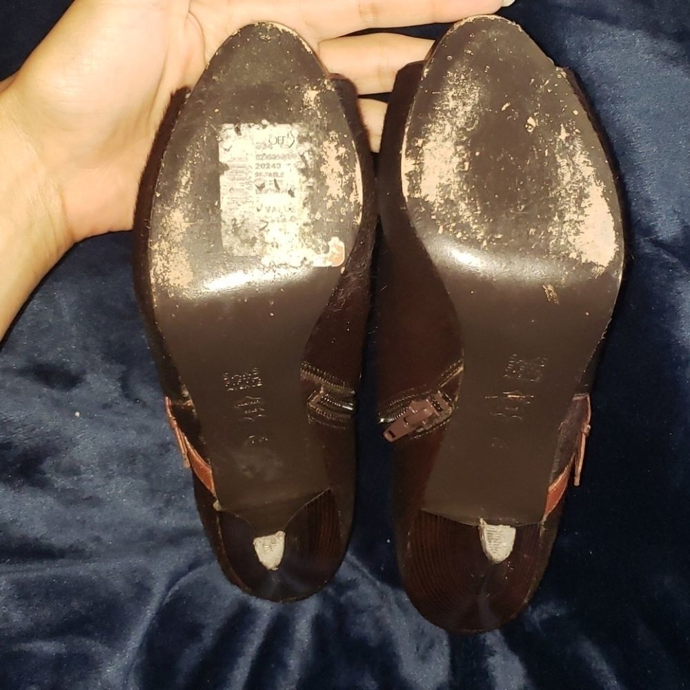 Chocolate Saks Fifth Ave 'Fable' Belted Booties - Picture 5 of 8